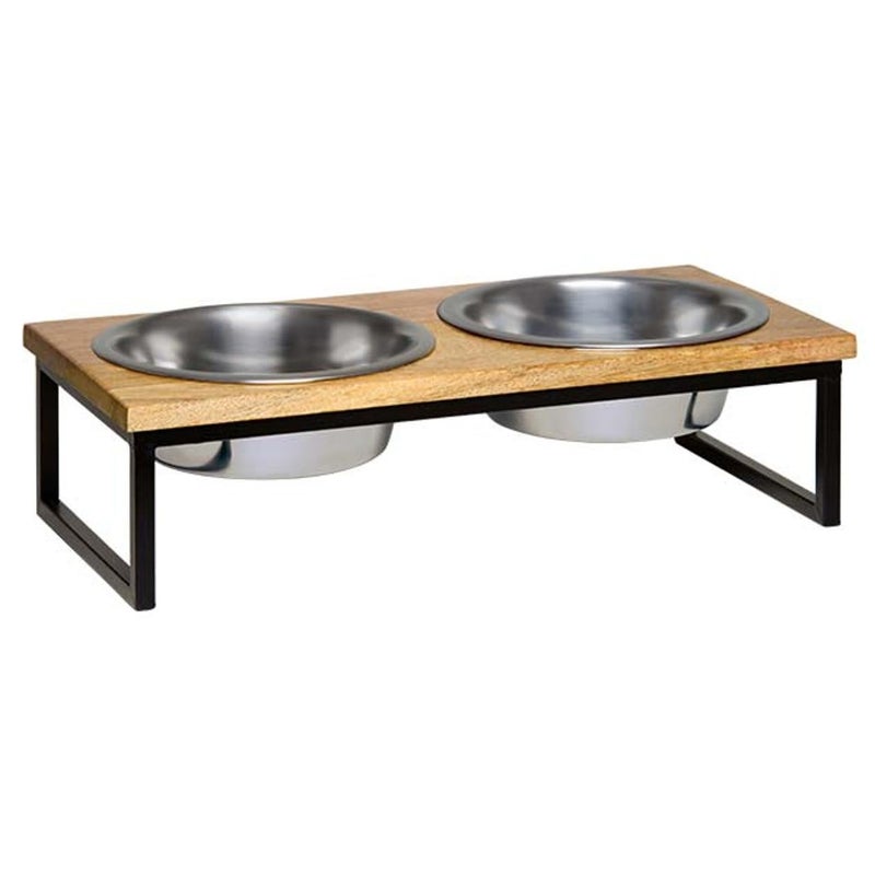 Loving Pets 1 Qt Wooden Top Diner, Natural